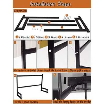 Ctystallove Dish Drying Rack Over Sink Kitchen Supplies Storage Shelf Countertop Space Saver Display Stand Tableware Drainer Organizer Utensils Holder Stainless Steel, Black