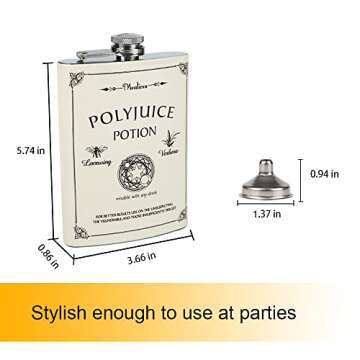 Mealivos 8 oz Stainless Steel Hip Flask (white)