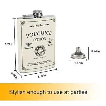 Mealivos 8 oz Stainless Steel Hip Flask (white)