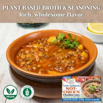 Edward & Sons Low Sodium Not Chickn Cubes - Vegetable Bouillon Cubes, Not Chicken Bouillon Cubes Veg...