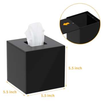 FEMELI Tissue Box Cover for Home & Office - Stylish & Functional