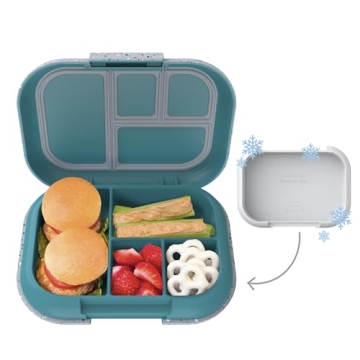 Bentgo Kids Chill Leak-Proof Lunch Box - Included Reusable Ice Pack Keeps Food Cold; 4-Compt. Bento ...