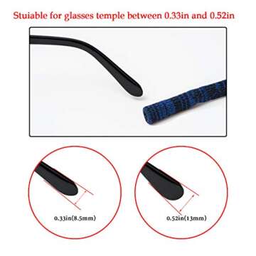 HALF CRESCEN Adjustable Glasses Strap - Pack of 6, Stylish & Secure