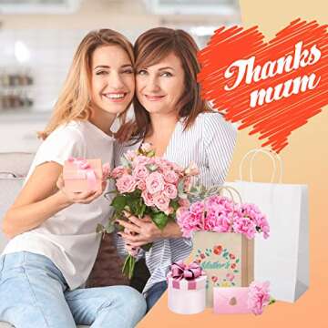 GSSUSA Kraft Paper Gift Bags 8x4.75x10.5 Paper Bags with Handles, Black 25 Pcs, Bulk Kraft Gift Bag for Shopping, Craft, Grocery, Party, Retail, Lunch, Business, Wedding, Merchandise, Boutique