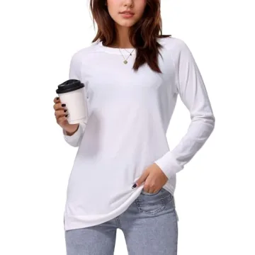 Cnlinkco Women’s Oversized Long Sleeve Crewneck Tops – Fall Casual Blouses