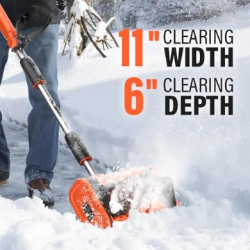 MAXLANDER Cordless Snow Shovel for Effortless Snow Removal