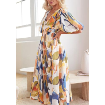 Sissyaki Women's Floral Midi Dress Perfect for Summer