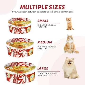 寵幸 Ramen Noodle Pet Bed - Super Soft Cozy Nest for Pets