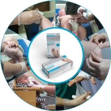AMMEX Clear Vinyl Disposable Exam Gloves for Safety