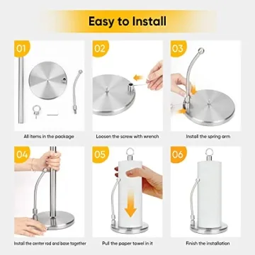 Stylish Stainless Steel Paper Towel Holder for Easy Use