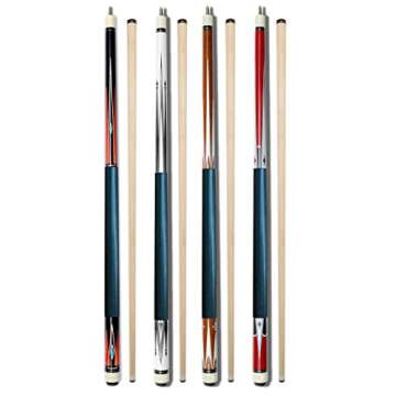 Set of 4 Pool Cues New 58" Billiard House Bar Pool Cue Sticks (SETB16~B19)