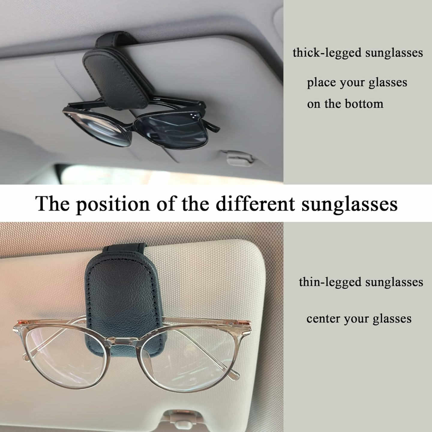 KIWEN Magnetic Sunglasses Holders for Car Visor