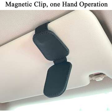 KIWEN Magnetic Sunglasses Holders for Car Visor