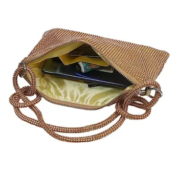 UMREN Rhinestone Hobo Bag Chic Evening Handbag for Women