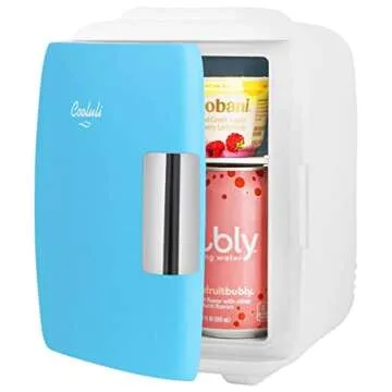 Cooluli Mini Fridge for Bedroom - Car, Office Desk & Dorm Room - Portable 4L/6 Can Electric Plug In ...
