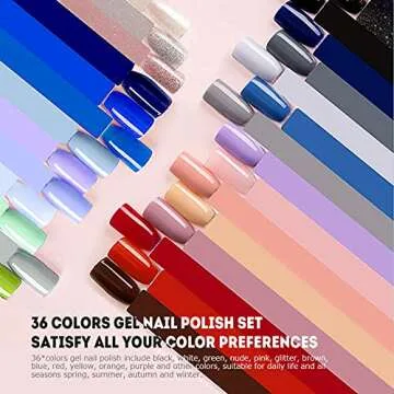36 Colors Gel Nail Polish Set Gel Paint Nail Art Kit Esmaltes Para UñAs En Gel UV Led Gel Nail Desi...