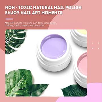 36 Colors Gel Nail Polish Set Gel Paint Nail Art Kit Esmaltes Para UñAs En Gel UV Led Gel Nail Design Kit With Brush Strip Gel Art Paint For Nails At Home Cream Gel Nail Polish Kit For Beginners