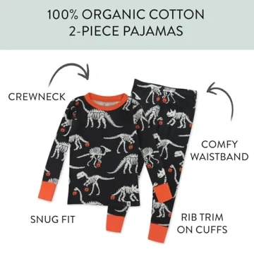 HonestBaby Organic Cotton Pajamas for Toddlers 12 Months
