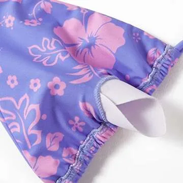 MOSHENGQI Women Sexy Brazilian Bikini 2 Piece Spaghetti Strap Top Thong Swimsuit Bathing Suit(S,Floral-Purple)