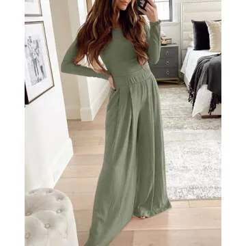 BTFBM Women's Stylish Two Piece Lounge Set for All Day Comfort