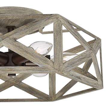 Possini Euro Design Moorcroft Rustic Ceiling Light Fixture