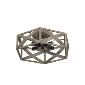 Possini Euro Design Moorcroft Rustic Ceiling Light Fixture