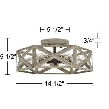 Possini Euro Design Moorcroft Rustic Ceiling Light Fixture