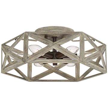 Possini Euro Design Moorcroft Rustic Ceiling Light Fixture