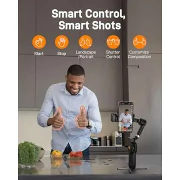 hohem iSteady V3 Gimbal Stabilizer for iPhone, 3-Axis Phone Gimbal, Magnetic AI Tracker, Built-in Extendable Rod & Tripod, Detachable Remote Control, Stabilizer for Travel, Vlog, TikTok, Black