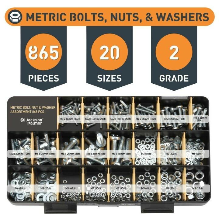 2,050 Piece Hardware Assortment Kit - Screws & More