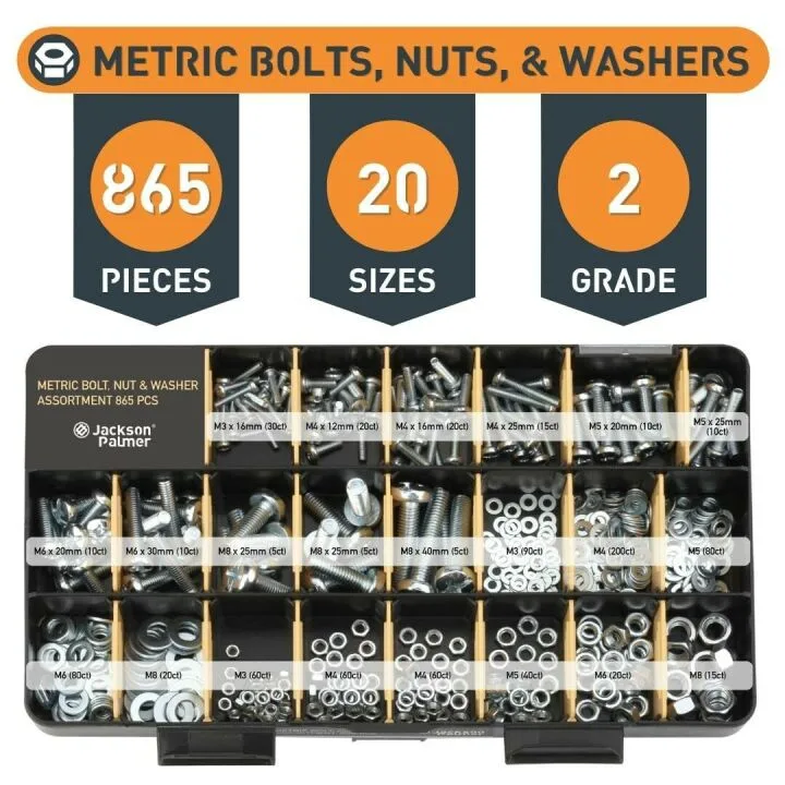 2,050 Piece Hardware Assortment Kit - Screws & More