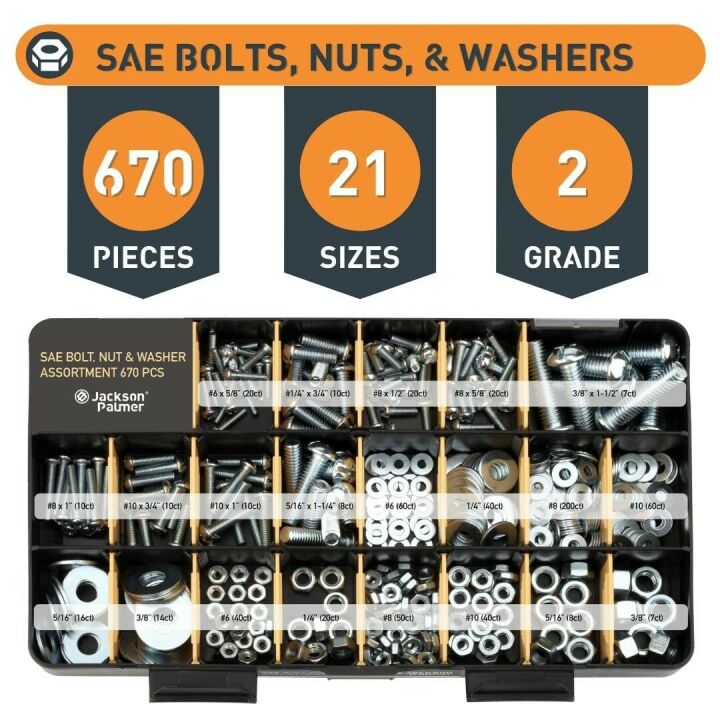2,050 Piece Hardware Assortment Kit - Screws & More