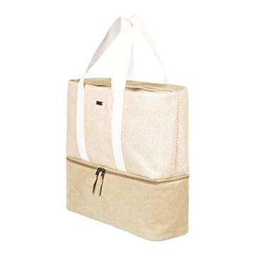 Roxy On The Next Wave 25L Large Beach Tote Bag for Women, Natural