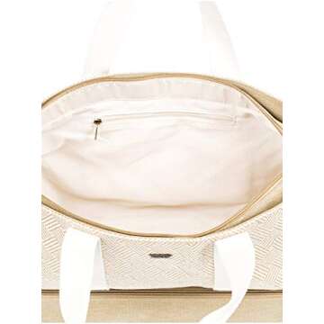 Roxy On The Next Wave 25L Large Beach Tote Bag for Women, Natural