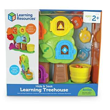 Learning Resources Hide & Seek Learning Treehouse, Letter Games, Toddler Learning Treehouse, Ages 18 mos+