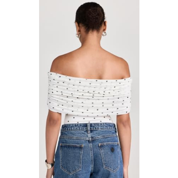 AFRM Women's Divya Thong Bodysuit in Blanc Micro Dot