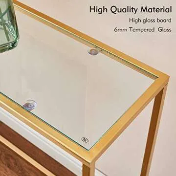 Wimarsbon Gold Console Table - Elegant Modern Design