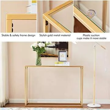 Wimarsbon Gold Console Table - Elegant Modern Design