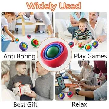 4PCS New Fidget Toys for Kids Teens Adults Fidget Gyro Toys Hand Fidget Spinner Gyro fidget gyroscope toys Relief Sensory Toys for Boys Exercise Finger Flexibility Gift Ideas for Girls Men ADHD Autism