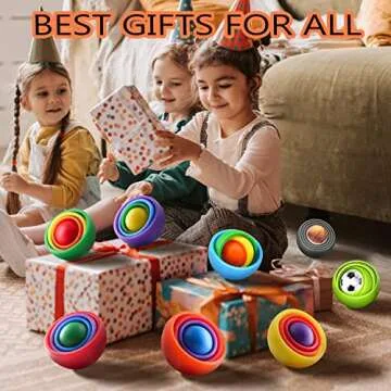 4PCS New Fidget Toys for Kids Teens Adults Fidget Gyro Toys Hand Fidget Spinner Gyro fidget gyroscope toys Relief Sensory Toys for Boys Exercise Finger Flexibility Gift Ideas for Girls Men ADHD Autism