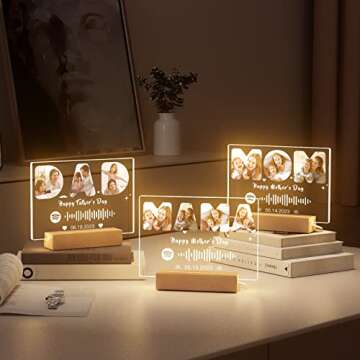 witfox Custom Spotify Plaque Personalized Fathers Day Ideas Gifts from Wife Son - Customized Father's Day Anniversary Birthday Gifts for Him - Music Plaque Dad gifts from daughter