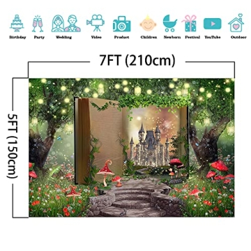 Enchanting Fairytale Backdrop for Kids' Parties and Events