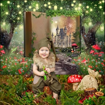 Enchanting Fairytale Backdrop for Kids' Parties and Events
