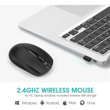 Rii Wireless Mouse - 2.4G Portable Mice for PCs