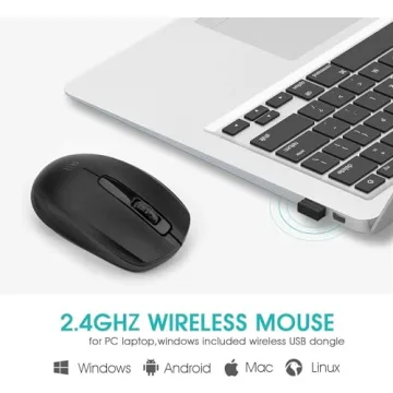 Rii Wireless Mouse - 2.4G Portable Mice for PCs
