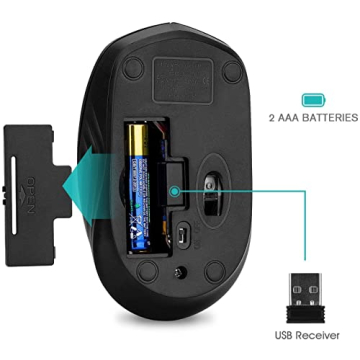 Rii Wireless Mouse - 2.4G Portable Mice for PCs
