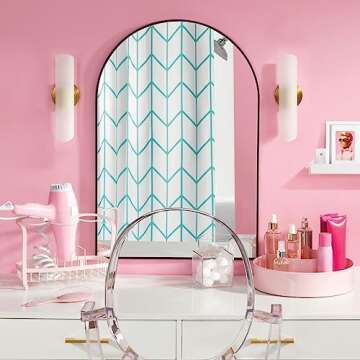 mDesign Square Cosmetic Organizer for Bathroom, Bedroom, or Vanity Countertop and Drawers - Storage Bin for Makeup, Brushes, Palettes, Lipstick, Blush - Prism Collection - 6 Pack - Clear/Rose Gold