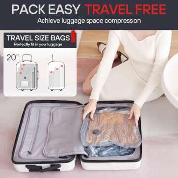 VMstr Travel Vacuum Storage Bags with Electric Pump 12 Pack