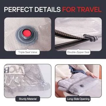 VMstr Travel Vacuum Storage Bags with Electric Pump 12 Pack