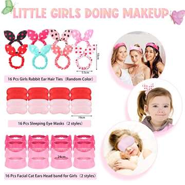 192 Pcs Pink Spa Party Supplies for Girls Fun Activities